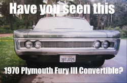 1970 Plymouth Fury III convertible